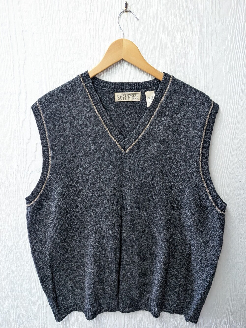 Vintage Northwest Outfitters 100% Wool Pullover Sweater Vest Grandpacore Large